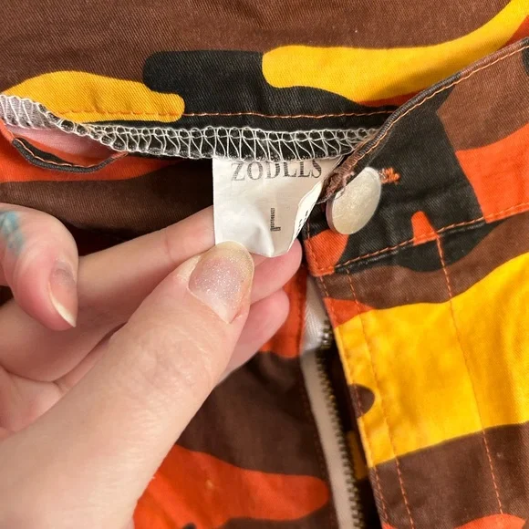 Zodlls Orange Camo Cargo Pants Size L - Picture 4 of 5